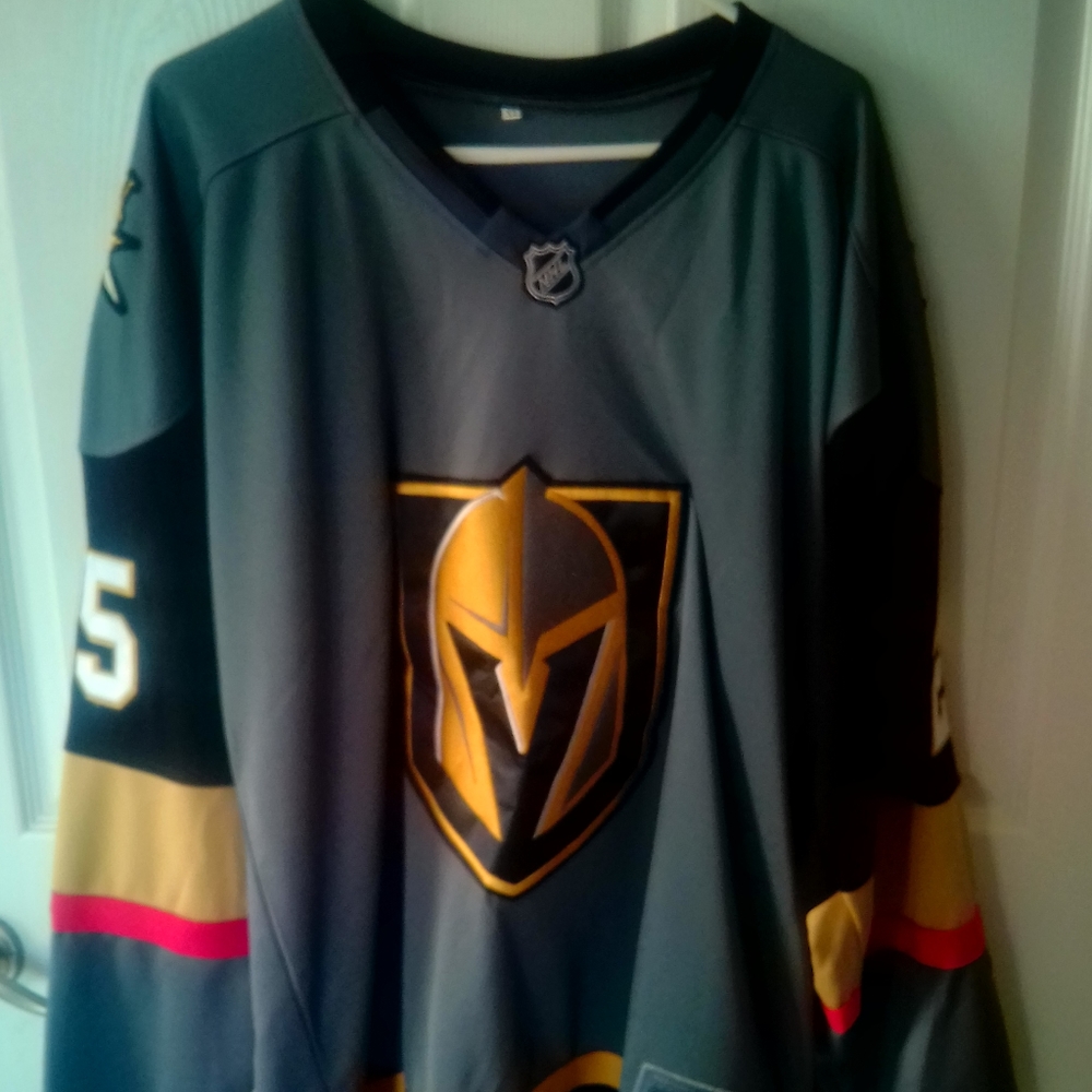 Gray and Gold Men's Hockey Jersey